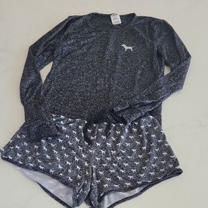 VS Pink 3 Piece Pajama Set